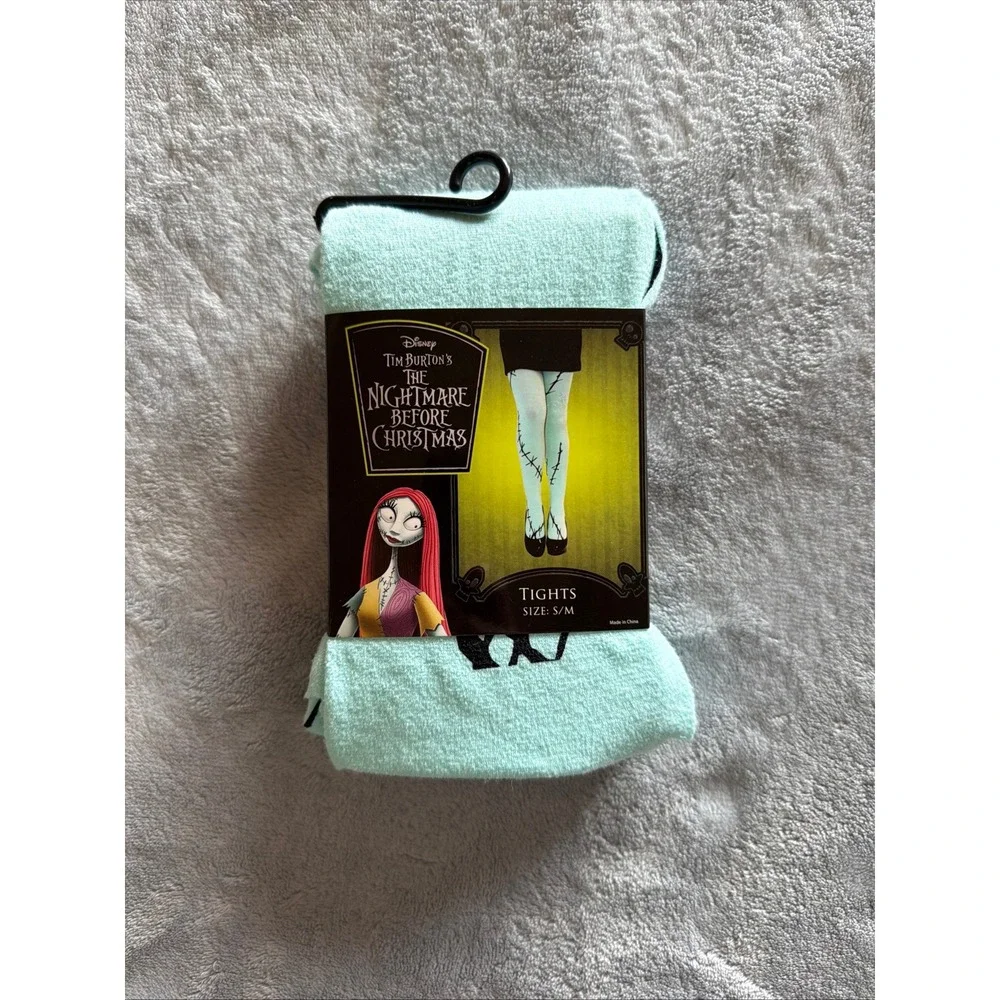 Disney Nightmare Before Christmas Sally Tights Size S/M Aqua Blue NWT - F298